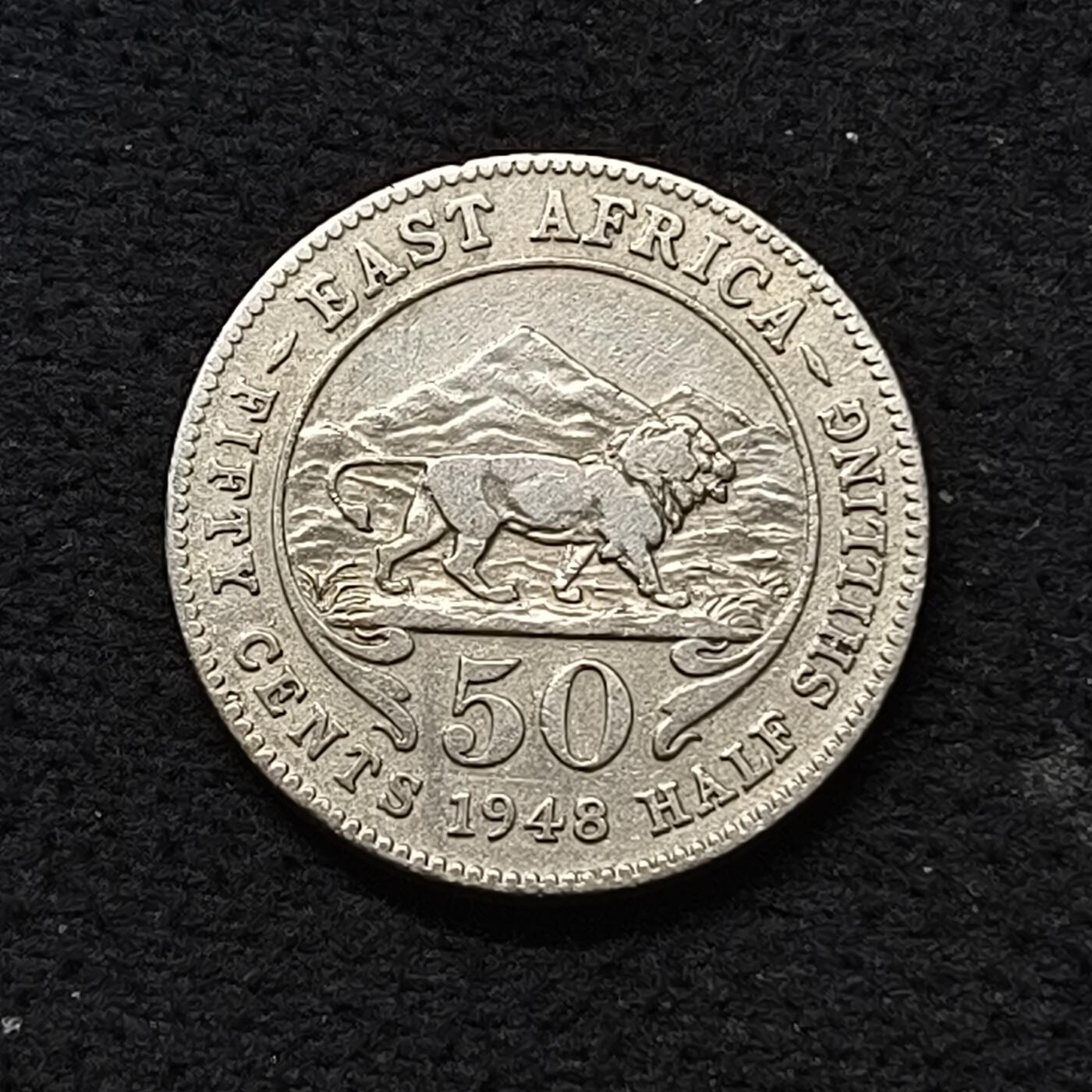 【全场包邮】纯粹捡漏拍468场 英属东非1948年乔治六世50分