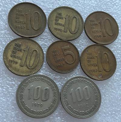外国优质纪念币银币，周六晚上九点倒数截拍，满百包邮，可寄存半年，喜欢朋友微信扫描二维码可直接参拍 - 韩国一堆含龟船