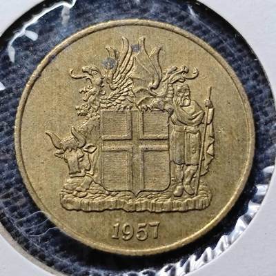 KK钱币收藏小铺 第355场 2月预留时间 周末发货 -  1957冰岛1克朗