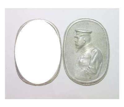 日本明治天皇老年军装像高浮雕精制大镀银章 薄版 30×40MM 3克 - 日本明治天皇老年军装像高浮雕精制大镀银章 薄版 30×40MM 3克