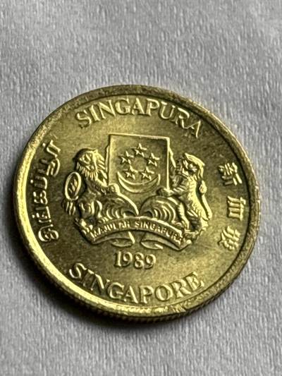 神仙姐姐-中外币专场22 全新 1989 年新加坡 5 分