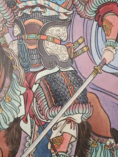 白泽拍卖卡牌手绘专场第28期（细雨生寒、寻梅闻香） 2025 冯涛手绘画 牛-扈三娘 尺寸：30cm*41.5cm  冯涛亲签