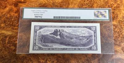 得物收藏 Chase Auction 第34期 - - 外钞、民国钞和人民币混合场！持续更新中！ 1954年加拿大10元，绿标58！