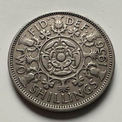 🌹外币初藏🌹🐯2025年第115场  每周二四六晚8️⃣点 接代拍 - 英国1956年两先令