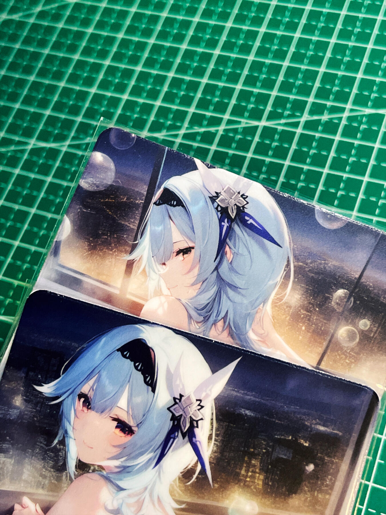 显眼宝34期 佣金1起 10月15日晚22:30截止  香菜自制卡   原神系列     沐浴D款  共2张   普卡磨砂工艺（有脱胶）   大卡尺寸  63*88