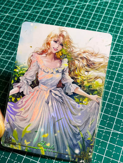 显眼宝34期 佣金1起 10月15日晚22:30截止  - 驴歪歪   动漫系列卡     油画少女     共1张   折彩工艺   大卡尺寸  63*88