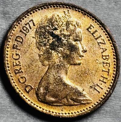 神仙姐姐-中外币专场22 原光好品1977 年英国 1/2 便士