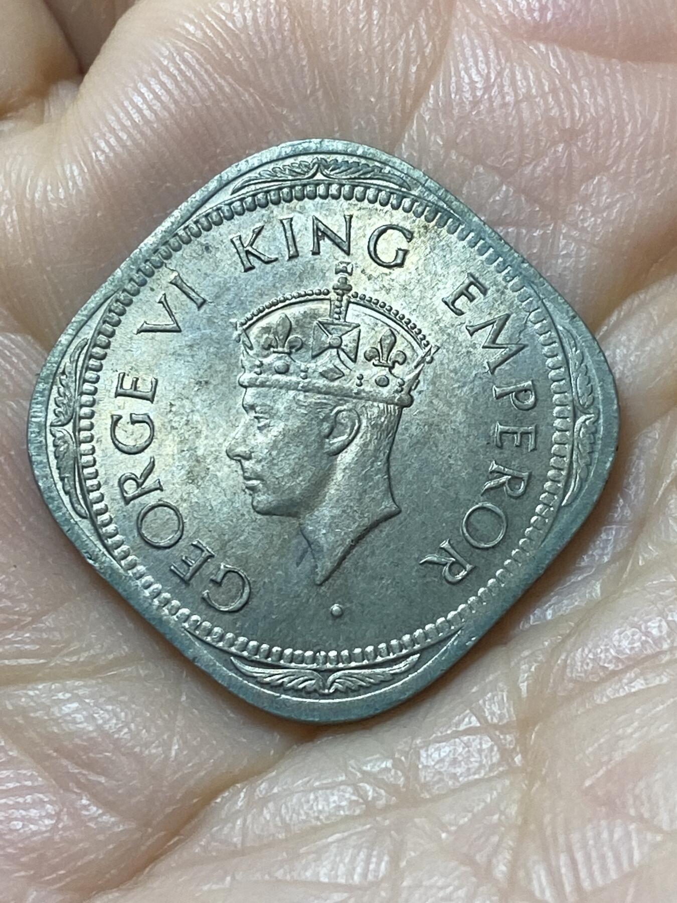 2025年第一百一十一场(总第一百三十七场）外国好品散币(免佣金) 英属印度1946年2安娜(乔治六世第五版，首发年仅发行2年)