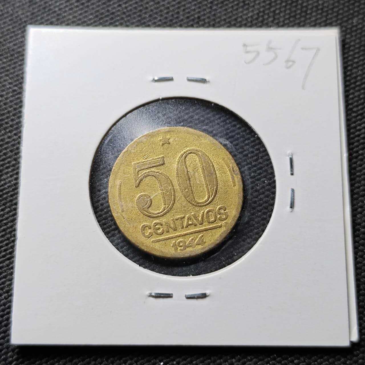 KK钱币收藏小铺 第355场 2月预留时间 周末发货  巴西50分铜币