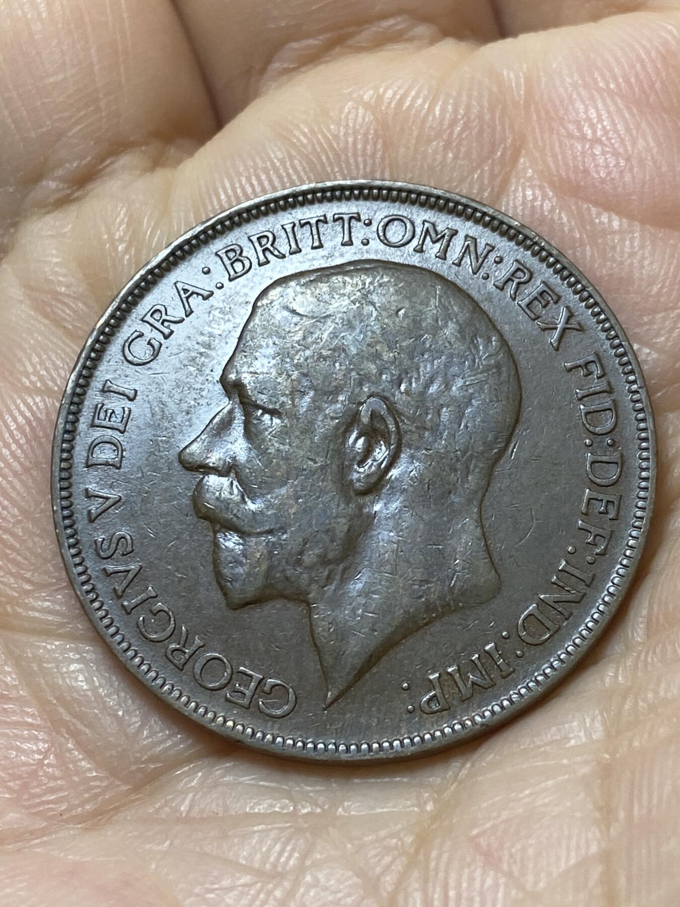 2025年第一百一十一场(总第一百三十七场）外国好品散币(免佣金) 英国🇬🇧1921年1便士(乔治五世第一版)