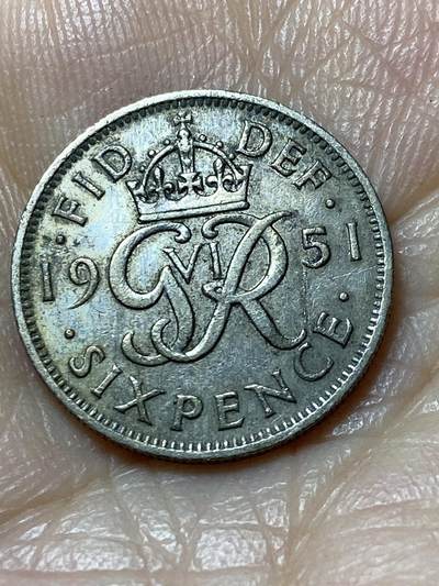 2025年第一百一十一场(总第一百三十七场）外国好品散币(免佣金) - 英国🇬🇧1951年6便士(乔治六世第三版)