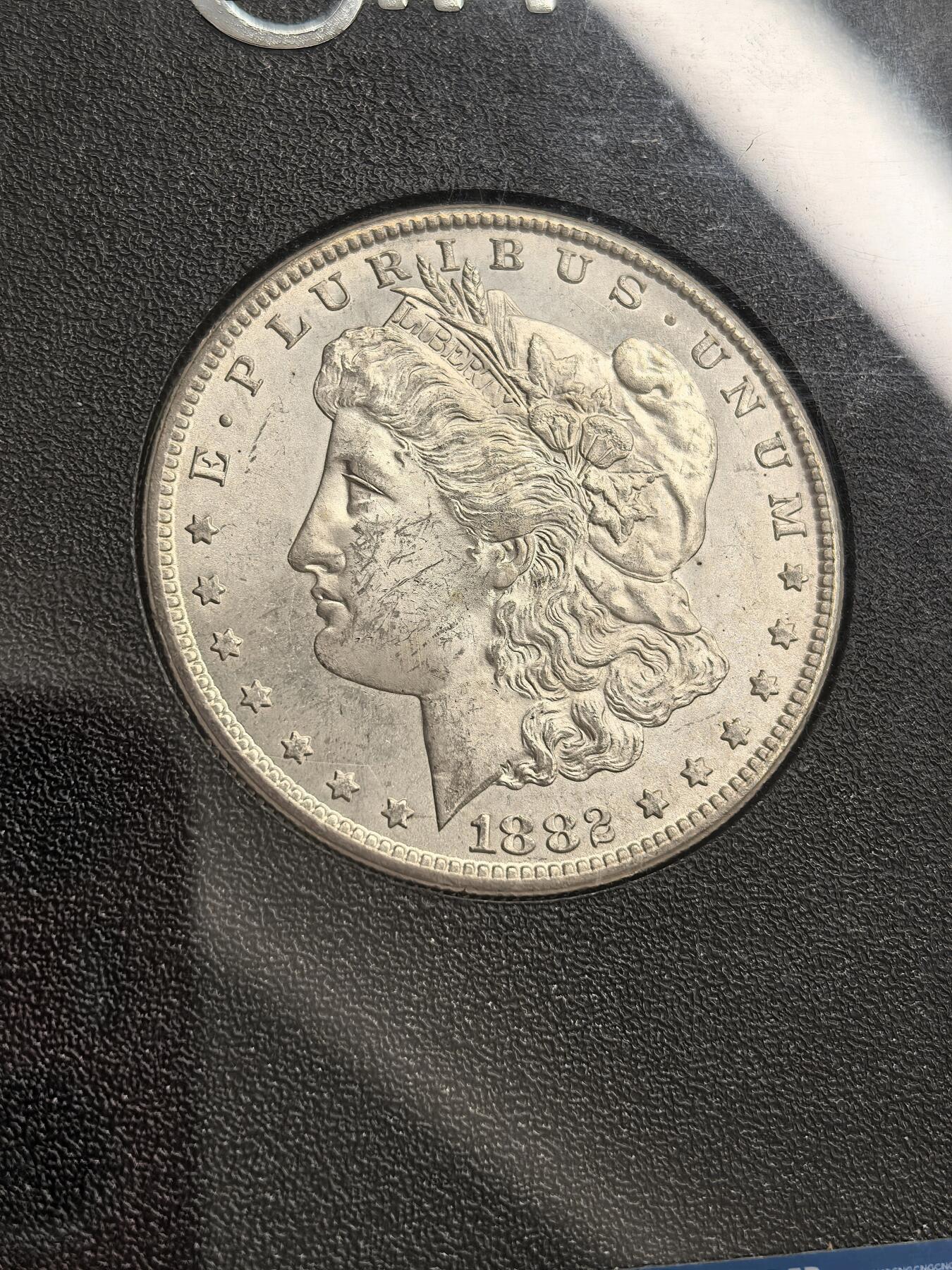 博洋堂世界钱币拍卖第143期（全场包邮） NGC MS64 美国1882-CC摩根 GSA 大封装 高分稀有卡森厂