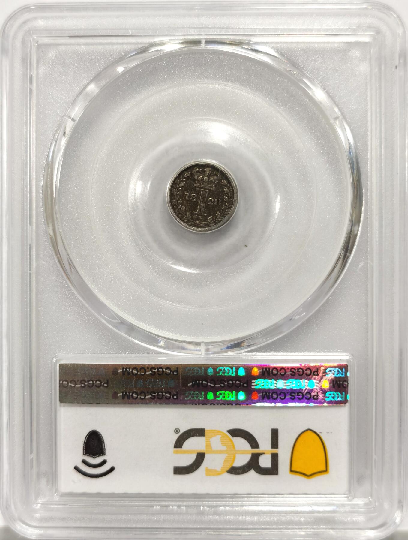 博洋堂世界钱币拍卖第143期（全场包邮） PCGS PL55 英国1828年乔治四世1便士濯足币，五彩包浆