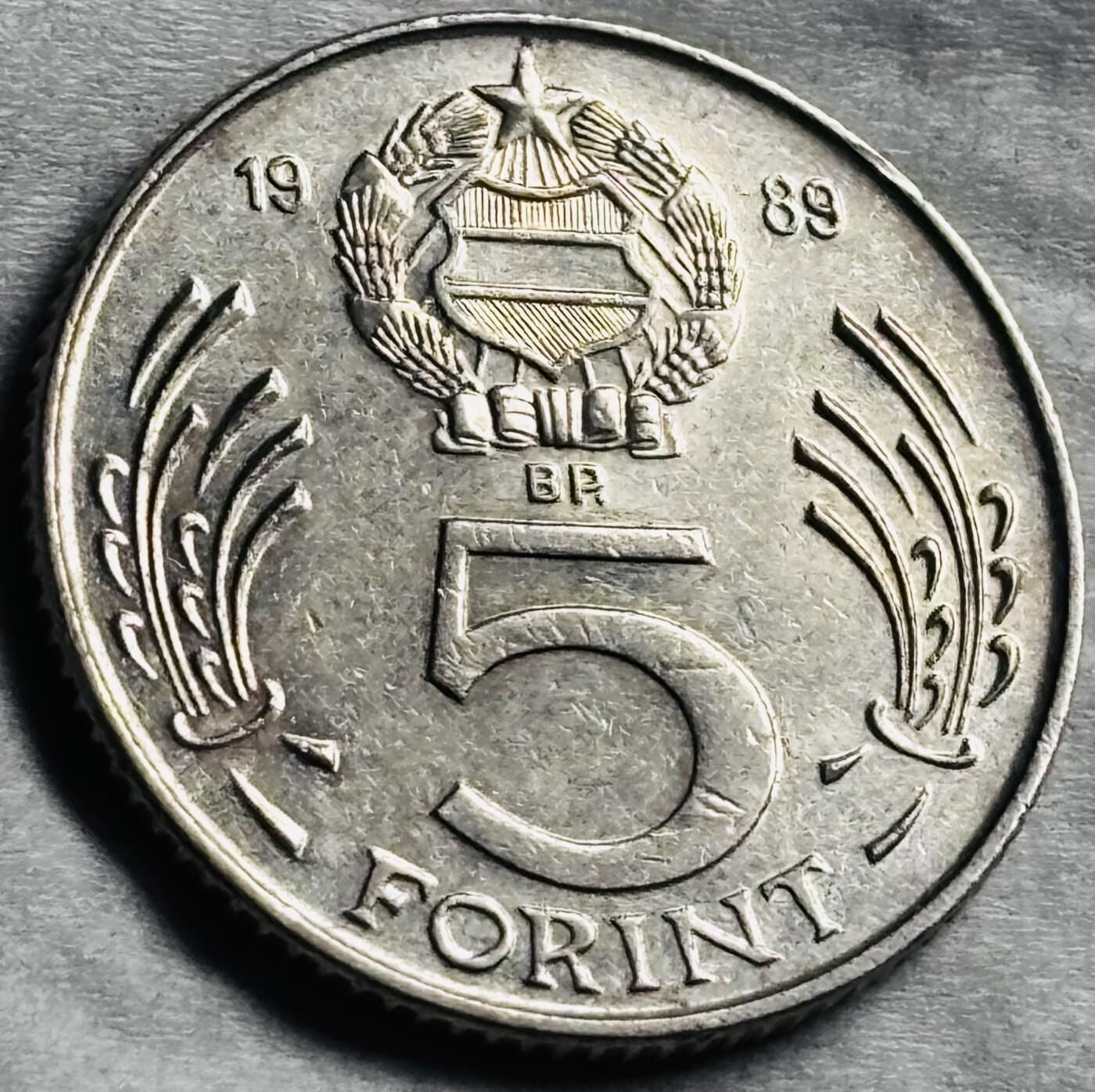 神仙姐姐-中外币专场22 原光好品1989 年匈牙利 5 福林