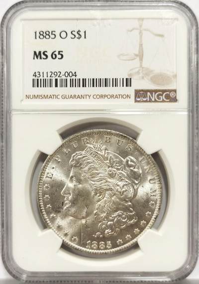 博洋堂世界钱币拍卖第143期（全场包邮） - NGC MS65 美国1885 O摩根