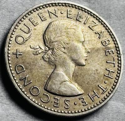 神仙姐姐-中外币专场22 1957 年英属新西兰 1 先令