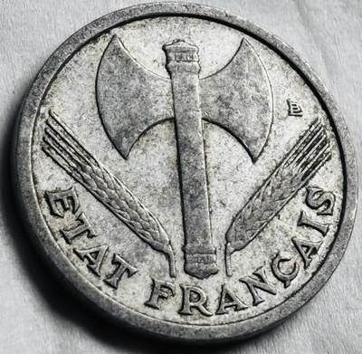 神仙姐姐-中外币专场22 好品 1942 年德占领法国伪政府 2 法郎