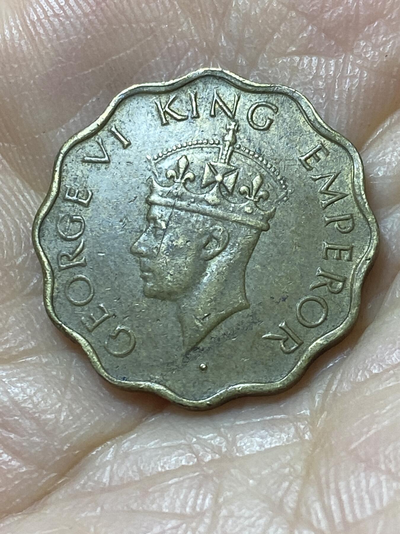 2025年第一百一十一场(总第一百三十七场）外国好品散币(免佣金) 英属印度1944年1安娜(乔治六世第三版)
