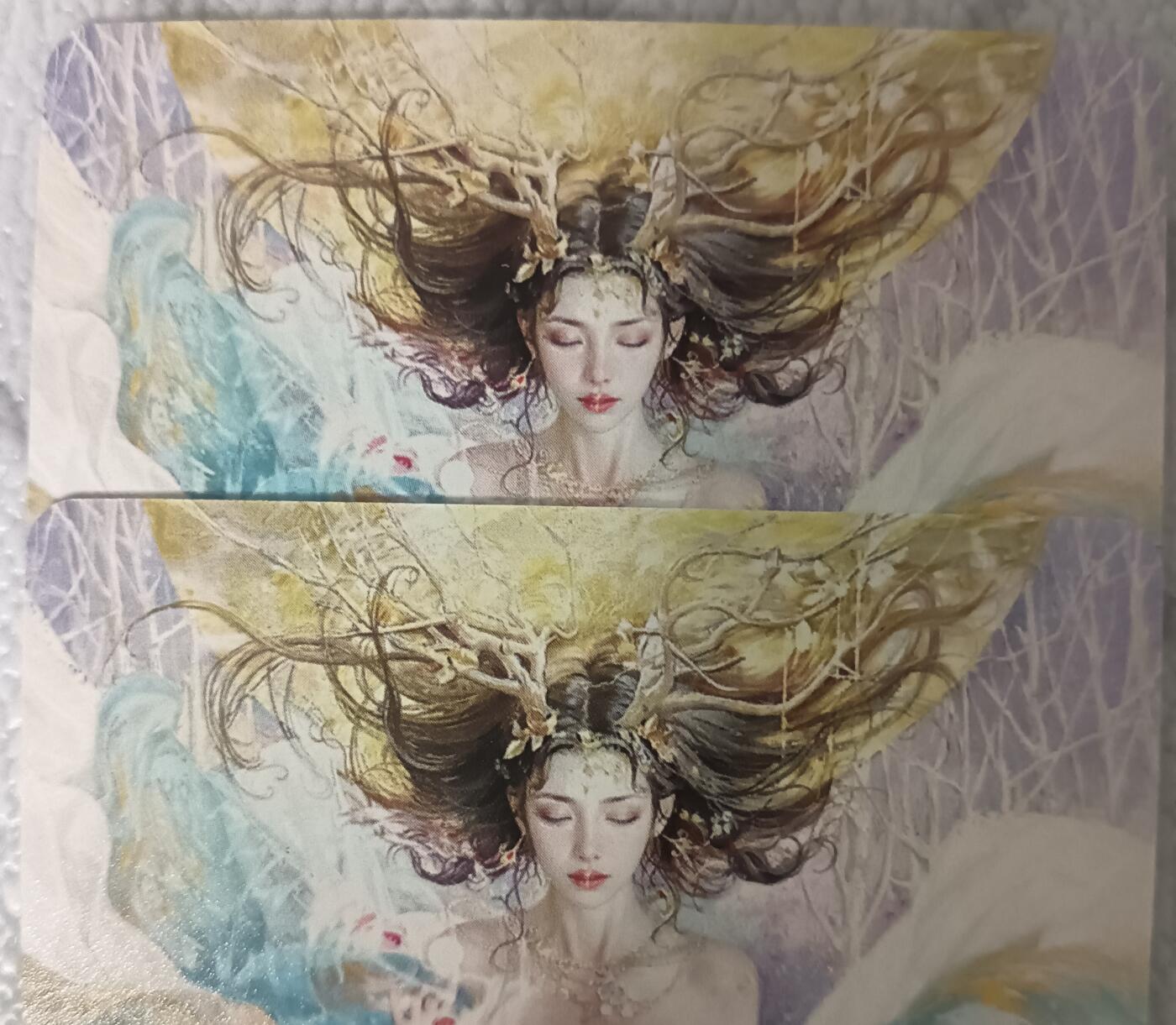 花开卡拍第43期（10月19号周日截拍，品控勿拍!!!拍品不寄存，运费5元，自制卡难免瑕疵，可能存在轻微撞角爆边等出厂瑕疵，品控介意勿拍！） 燎原刷子妖姬传 龙女双服饰 普卡2张