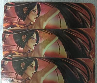 花开卡拍第43期（10月19号周日截拍，品控勿拍!!!拍品不寄存，运费5元，自制卡难免瑕疵，可能存在轻微撞角爆边等出厂瑕疵，品控介意勿拍！） - 不知火舞 彩闪卡 三宫