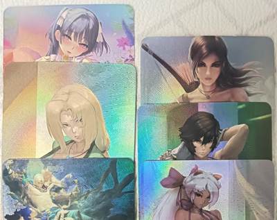花开卡拍第43期（10月19号周日截拍，品控勿拍!!!拍品不寄存，运费5元，自制卡难免瑕疵，可能存在轻微撞角爆边等出厂瑕疵，品控介意勿拍！） - 火猪单卡 彩闪6张，其中2张是艺术版