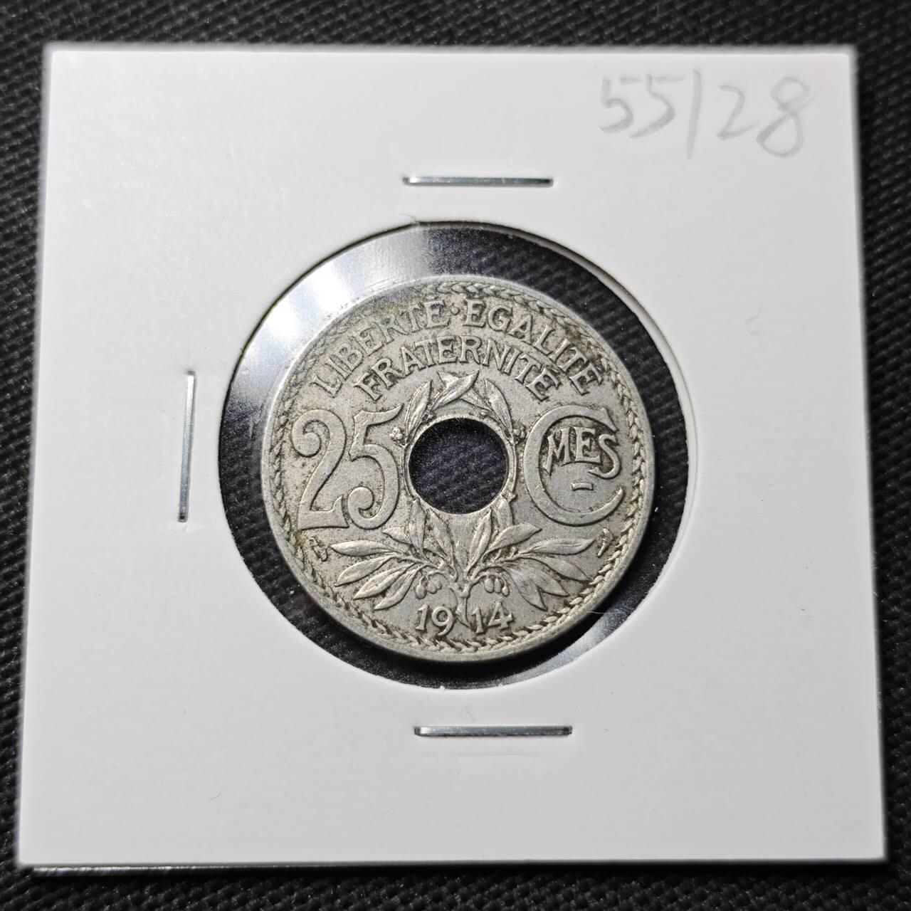 KK钱币收藏小铺 第355场 2月预留时间 周末发货  法国25分