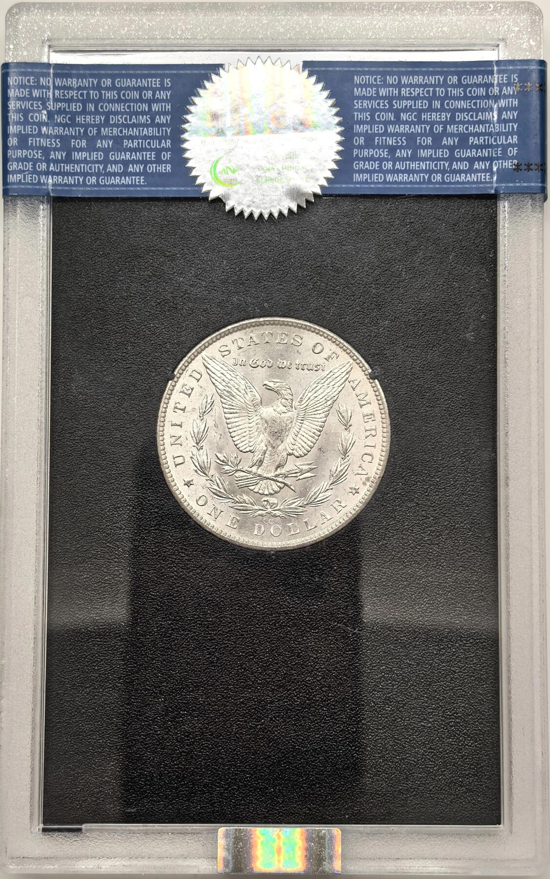 博洋堂世界钱币拍卖第143期（全场包邮） NGC MS64 美国1882-CC摩根 GSA 大封装 高分稀有卡森厂