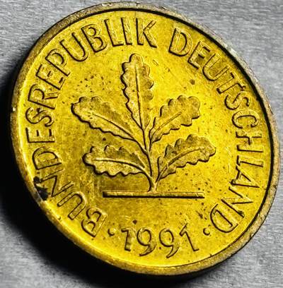 神仙姐姐-中外币专场22 原光好品1991 年德国 5 芬尼