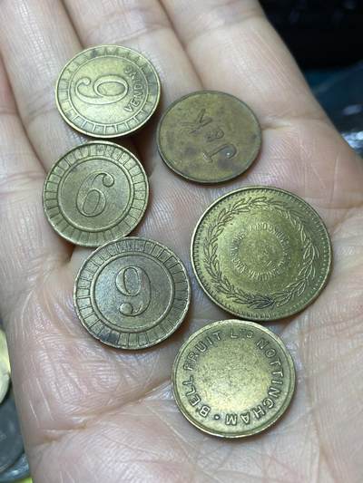 2025年第一百一十一场(总第一百三十七场）外国好品散币(免佣金) - 各类铜代币6枚