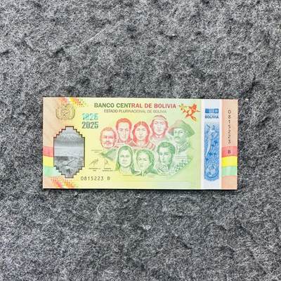 🇲🇽🇳🇦2526$ $墨西哥50-100-1000比索纪念钞和纳米比亚Hybrid窗口复合钞 - 🇧🇴玻利维亚2025年200玻利维亚诺塑料钞，纪念钞 0815223B