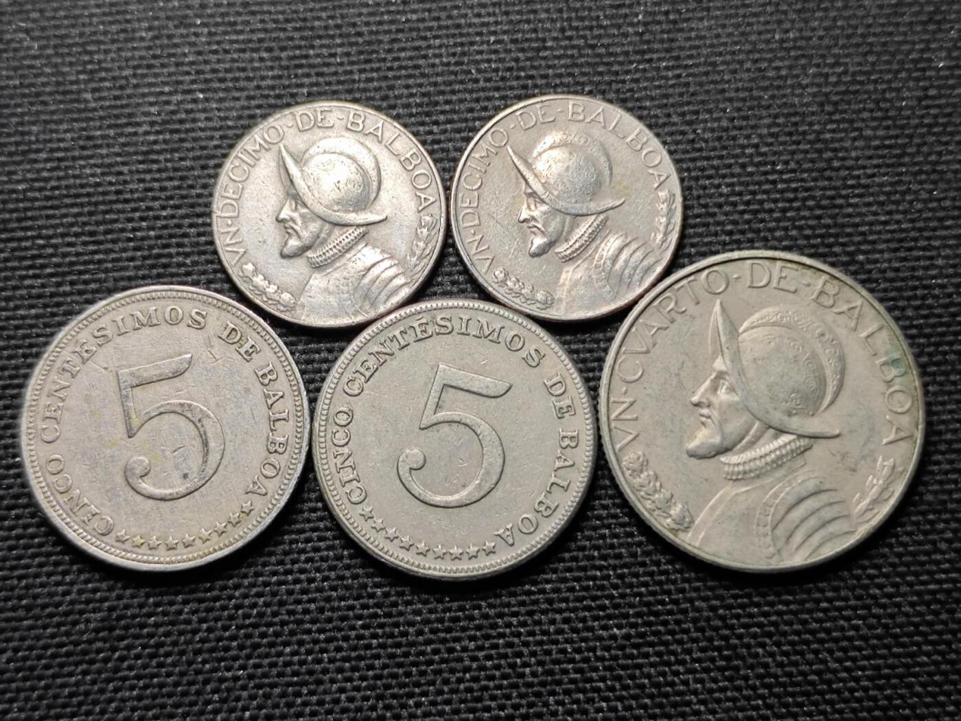 KK钱币收藏小铺 第355场 2月预留时间 周末发货  巴拿马一组19枚 含好品