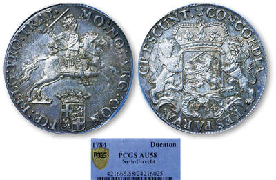 德泉缘2025年北京秋季拍卖会 - 荷兰大马剑银币一枚 PCGS AU58 24216025 重32.78g