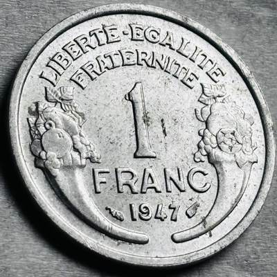 神仙姐姐-中外币专场22 原光好品 1947 年法国 1 法郎