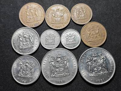 KK钱币收藏小铺 第355场 2月预留时间 周末发货 -  1981南非一组清年 10枚