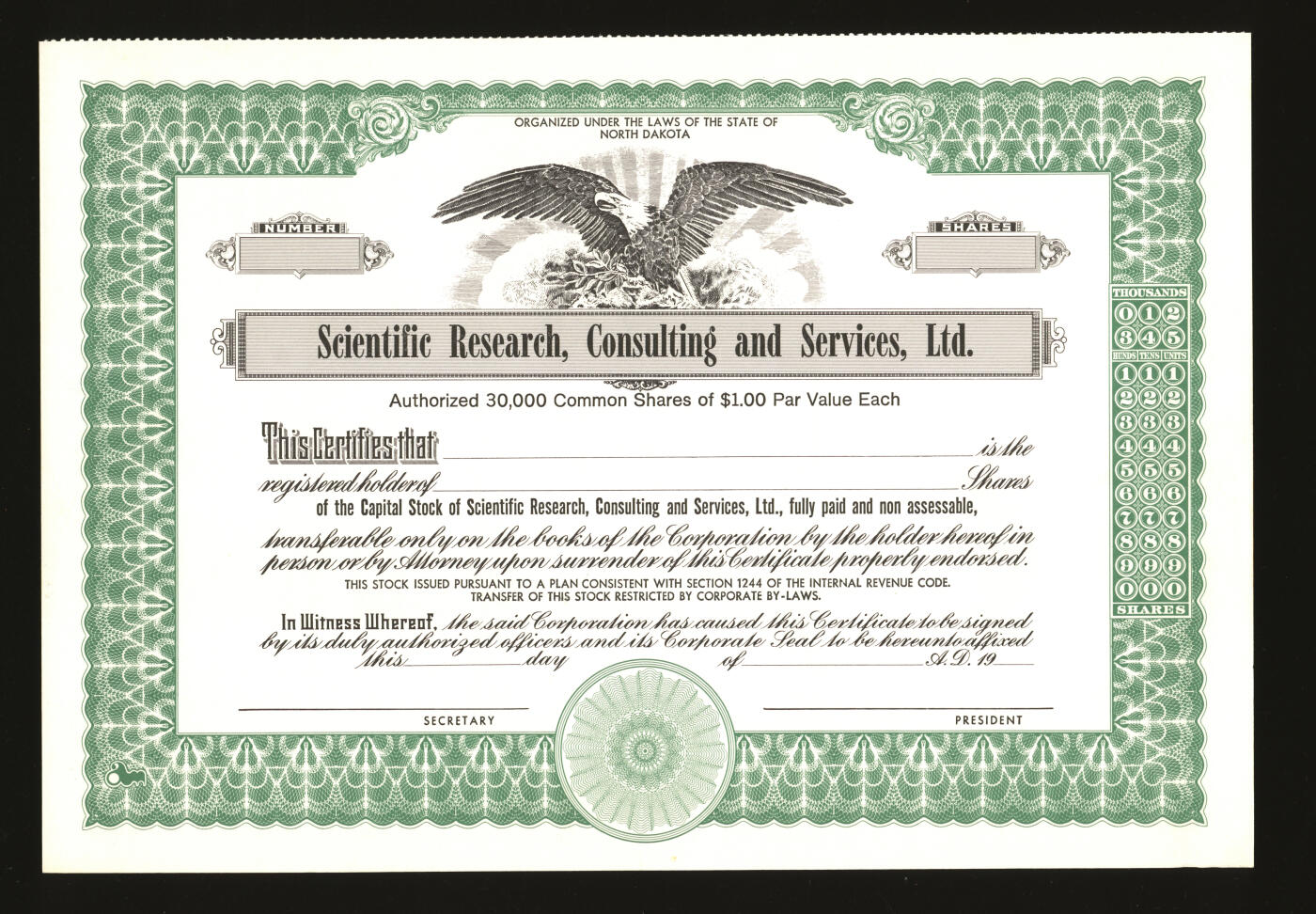 泓盛2025年秋季拍卖会 纸币 美国20世纪30-70年代公司股票共18枚，品种多样，全新，敬请预览