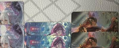 花开卡拍第43期（10月19号周日截拍，品控勿拍!!!拍品不寄存，运费5元，自制卡难免瑕疵，可能存在轻微撞角爆边等出厂瑕疵，品控介意勿拍！） - 艾米莉亚罗莎莉亚女武神 艺术对卡 彩闪6张