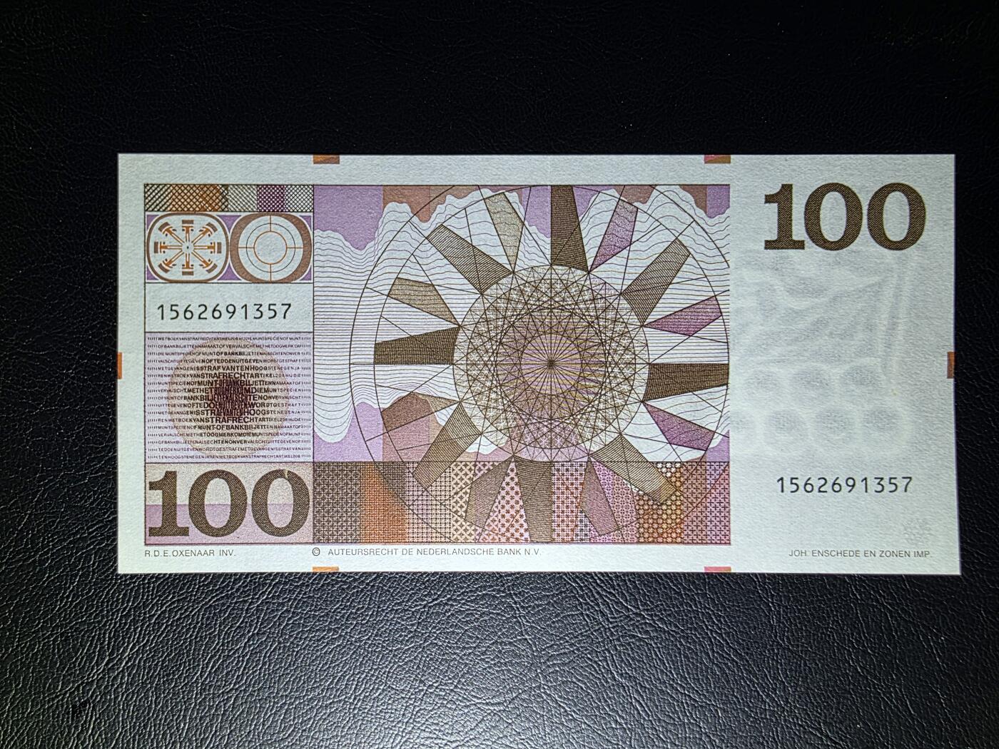 叁拾收藏第32期 荷兰1970年100盾（海军大胖子，全程无4）  AU