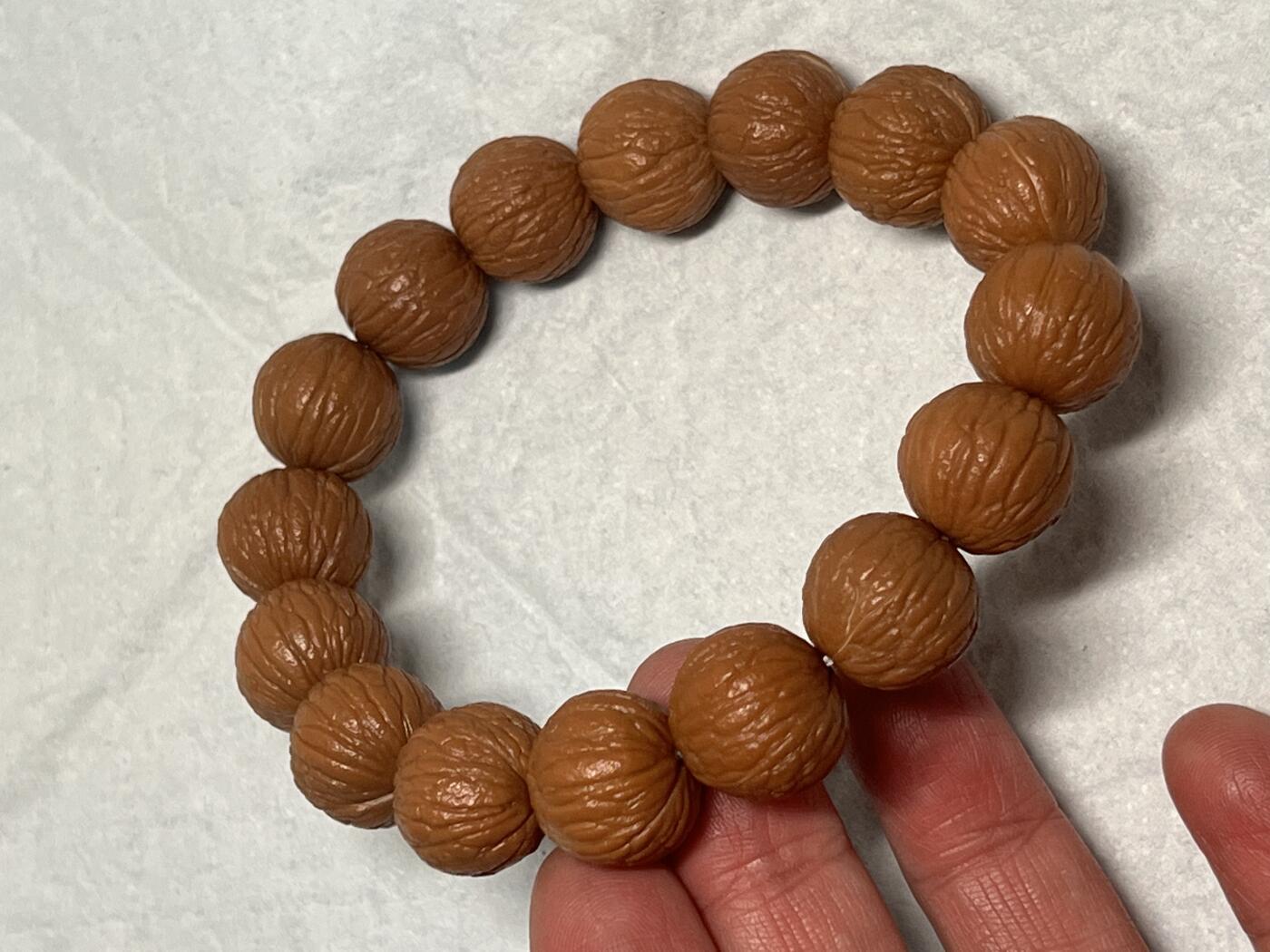 零元拍：猴头凤羽15.5MM原生态手串