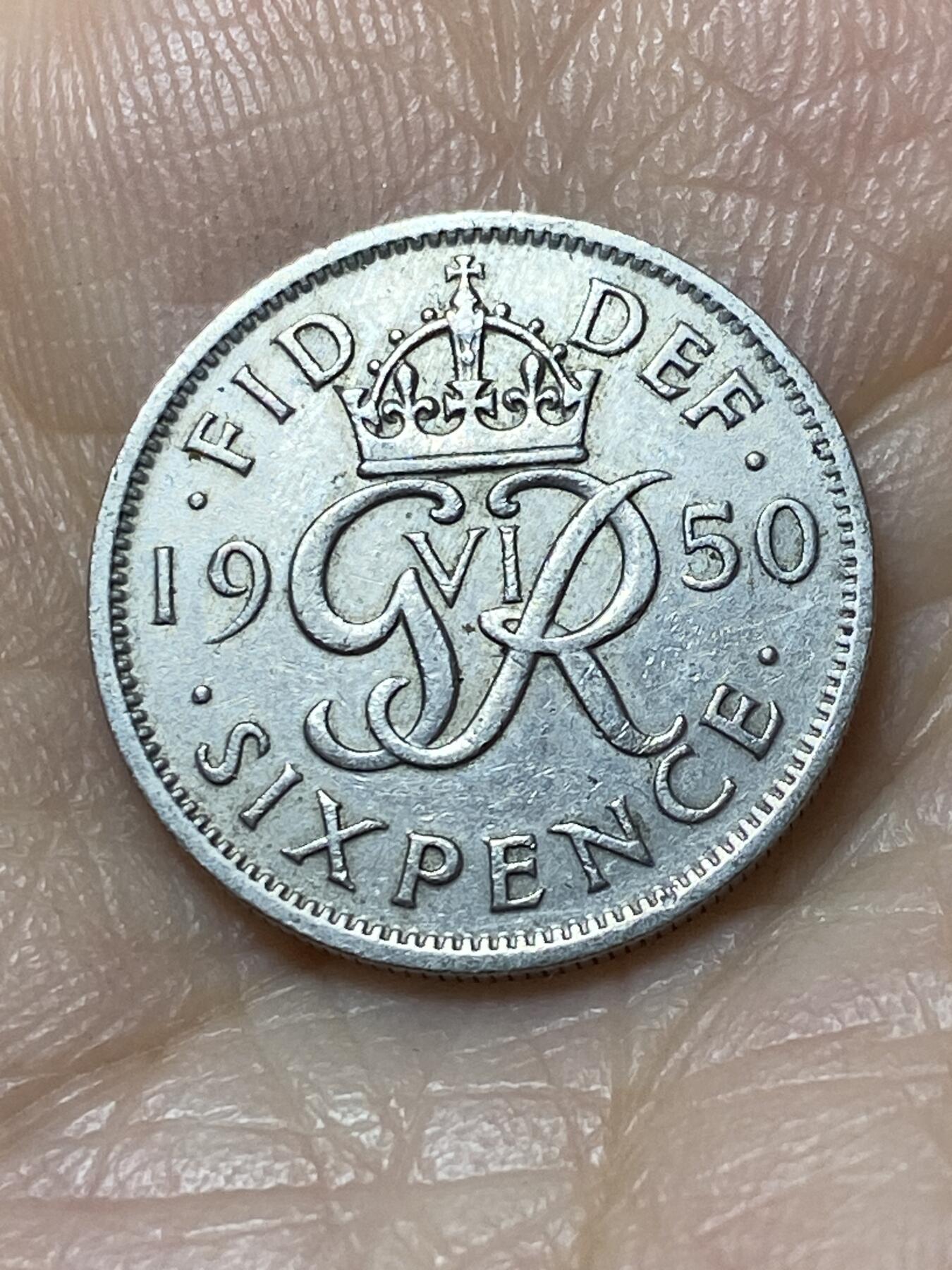 2025年第一百一十一场(总第一百三十七场）外国好品散币(免佣金) 英国🇬🇧1950年6便士(乔治六世第三版)