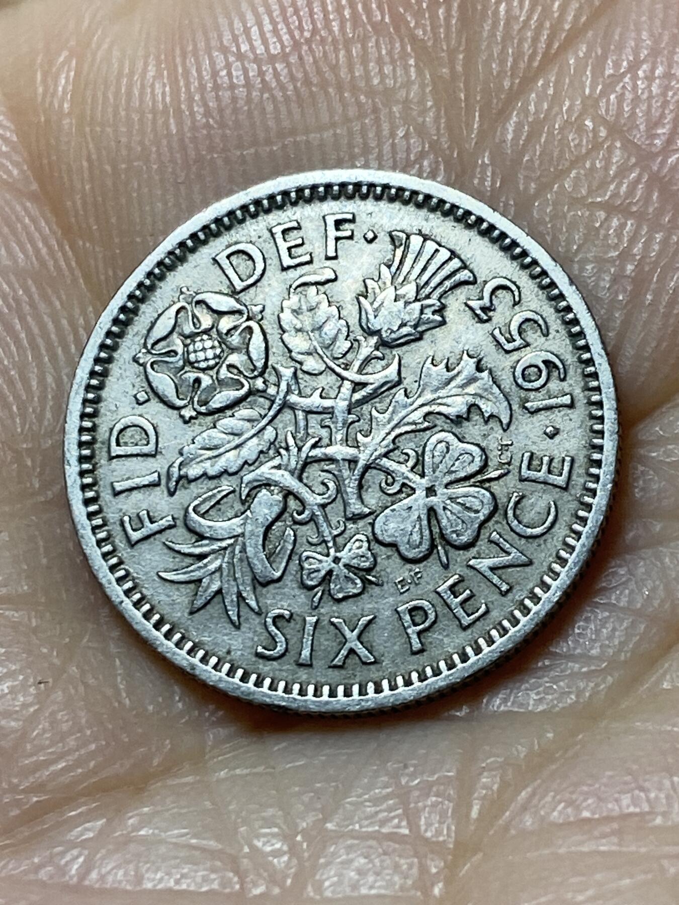 2025年第一百一十一场(总第一百三十七场）外国好品散币(免佣金) 英国🇬🇧1953单年份6便士(伊丽莎白二世加冕年，第一版)