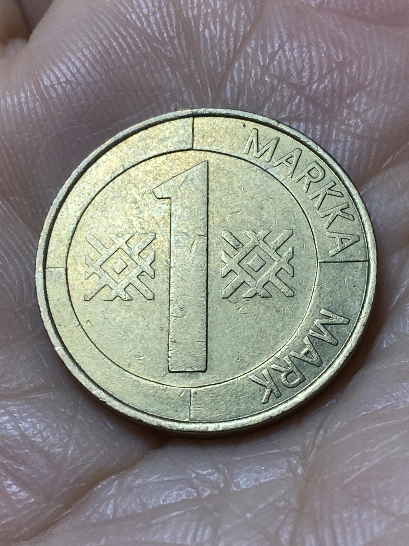 2025年第一百一十一场(总第一百三十七场）外国好品散币(免佣金) 芬兰🇫🇮1993年1马克(M标)