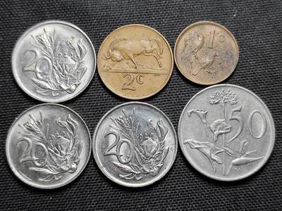 KK钱币收藏小铺 第355场 2月预留时间 周末发货 -  南非一组15枚散币