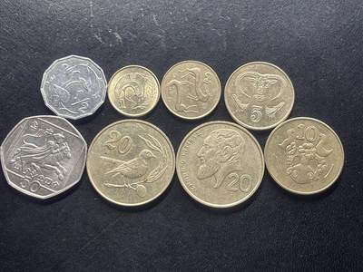 邮泉阁限时拍卖第三十一场 各国硬币专场（硬币在国外。请付邮费6元。） - 塞浦路斯8枚