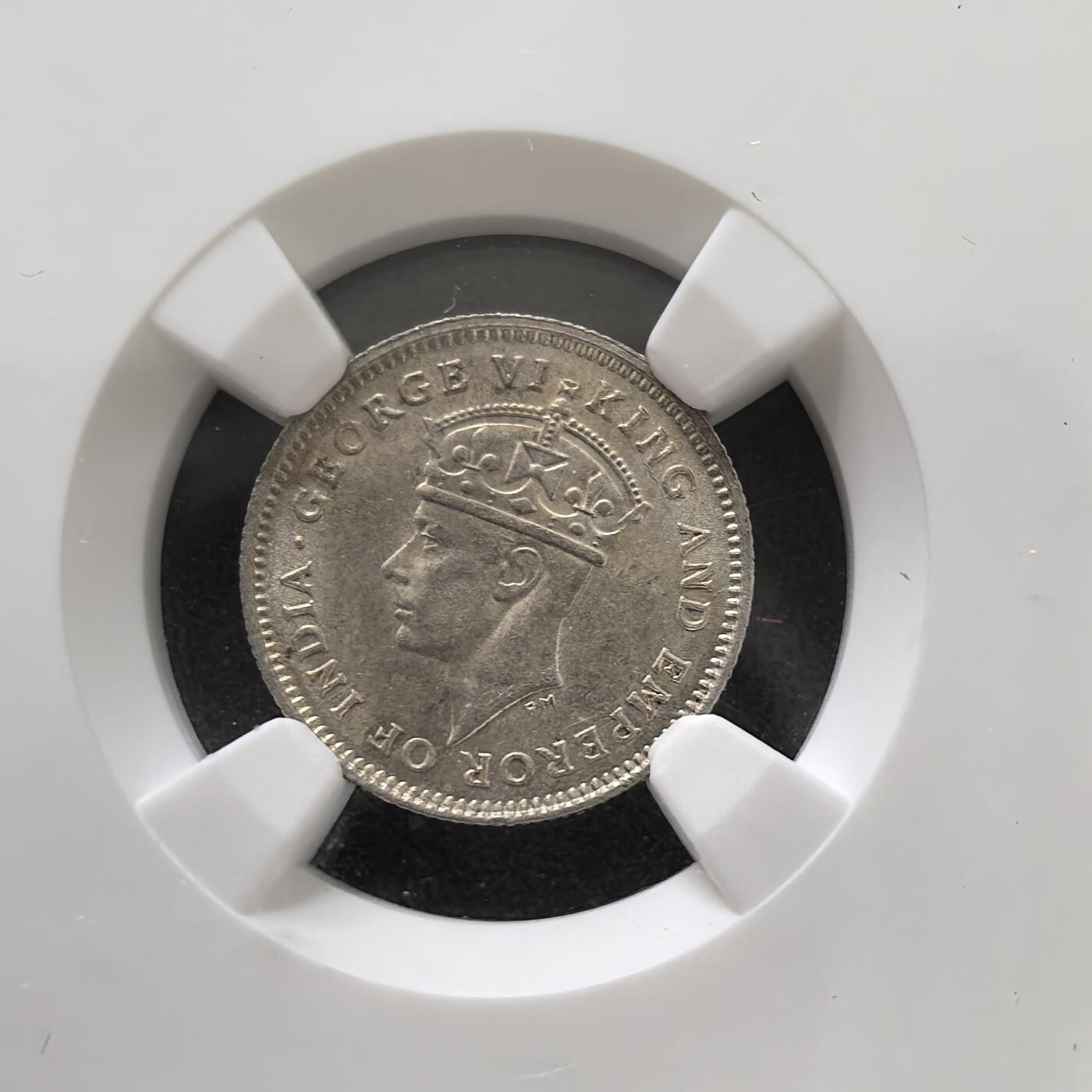 道一币馆币章第一百五十一场 NGC UNC 英属圭亚那1945年4便士银币