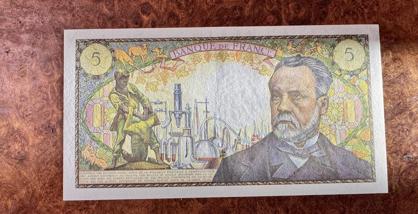 得物收藏 Chase Auction 第34期 - - 外钞、民国钞和人民币混合场！持续更新中！ 法国5法郎，品相如图！