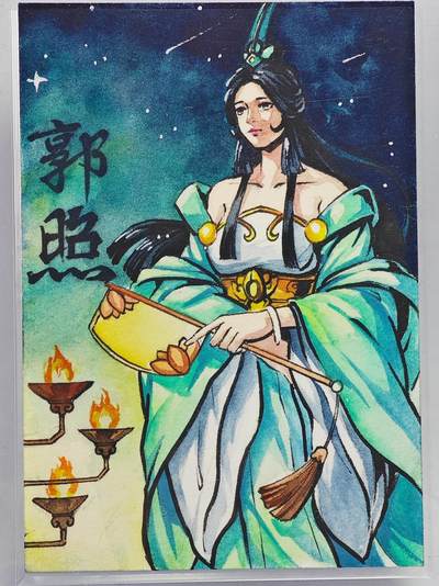 白泽拍卖卡牌手绘专场第26期（霜降天寒蝉噤语，风高夜冷桂留香） - 2025 天玑星手绘卡 郭照  Rubick亲签 卡夹封装