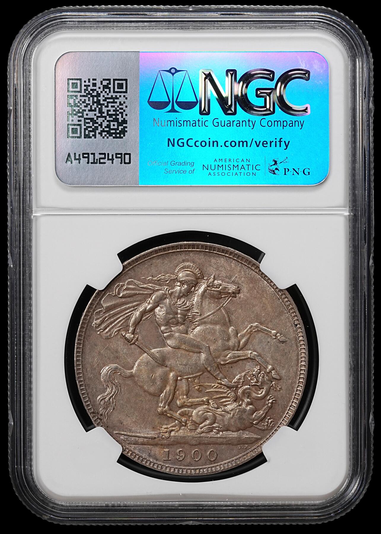 修遠堂世界钱币第八十九期 NGC MS62 1900年英国马剑大银币