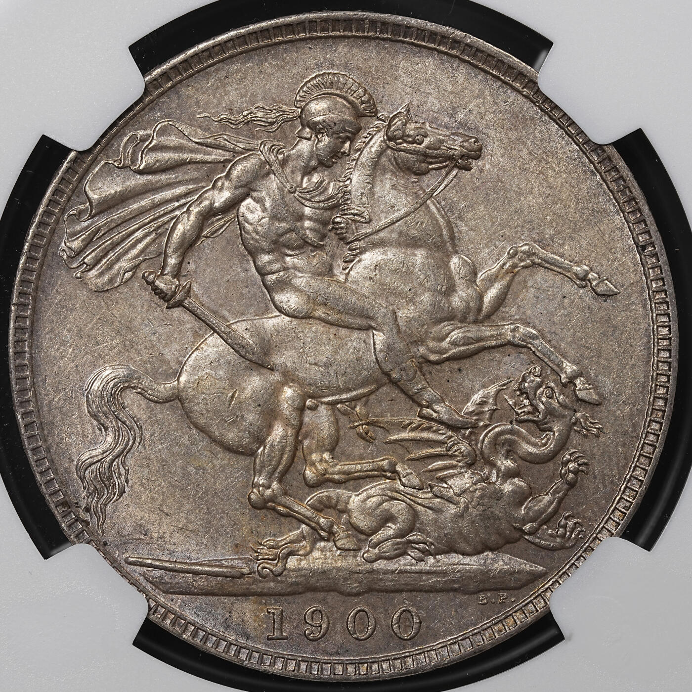 修遠堂世界钱币第八十九期 NGC MS62 1900年英国马剑大银币