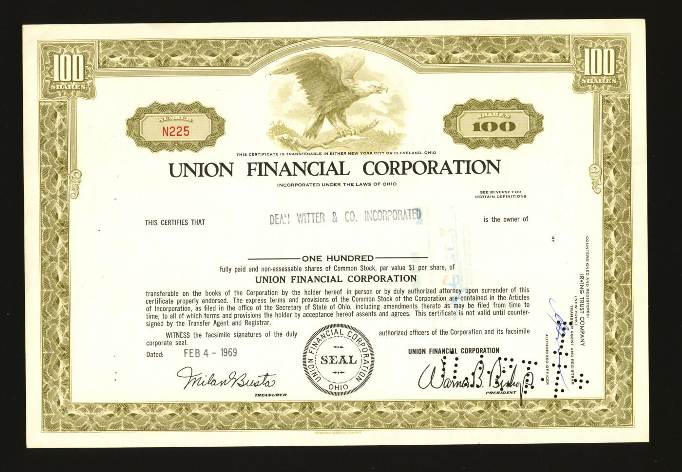 泓盛2025年秋季拍卖会 纸币 美国20世纪30-70年代公司股票共18枚，品种多样，全新，敬请预览