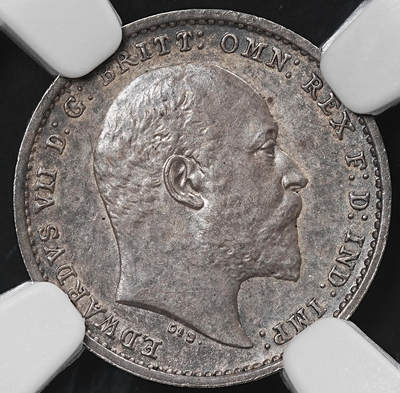 修遠堂世界钱币第八十九期 - NGC MS62 1905年英国2便士银币 濯足币